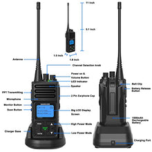 SAMCOM Rechargeable Long Range Walkie Talkies 5W UHF Radios with Earpiece Black - 19 Packs