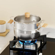 FJIESGKQ Stainless Steel Snow Pan Is Not Sticky Household Ears Steamed Noodles Pot Soup Milk Cooking