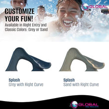 Global Pool Products Splash Inground Swimming Pool Water Slide Deck Mounted Right Curve Turn Sand GPPSSP-Sand-R