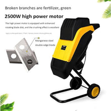 IMOSEI Electric Garden Chipper, 2500W Wood Chipper, High Power Motor, 40mm Chip Width, with 30M Power Cord and 50L Collection Bag, Suitable for Lawn and Garden