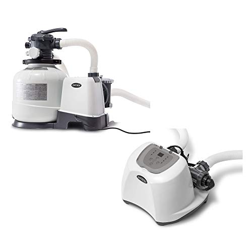 INTEX Krystal Clear 2,800 GPH Sand Filter Pump with QS1200 Saltwater System