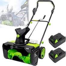 Cordless Electric Snow Blower 3500w,20-Inch Brushless Snow Thrower,Fast Charger,Dual Led Lights