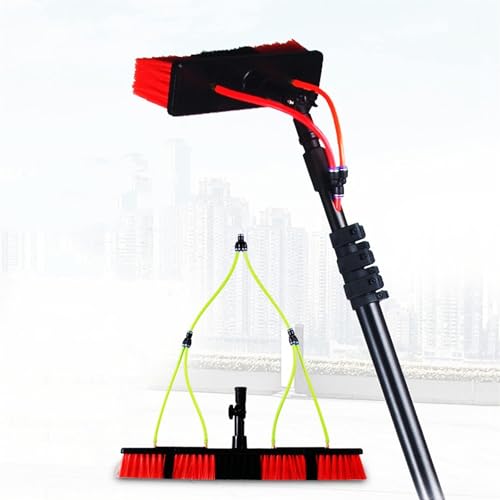 CHENWMZ Long Window Cleaning Pole Cleaner Kit, Extendable Swimming Pool Brush w/Adjustable Head, for Cleans Walls, Tiles & Floors, Photovoltaic & Solar Panels (One Color 7.2m/23.