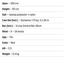 HQ Kites and Designs Rush V Pro 350 R2F Kite Orange/White