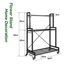 ZOCWJK Plant standMetal Plant Stand Shelves 3 Tier | High Low Tiered Flower Pot Rack for Indoor Plant Storage, Outdoor Plant Rack, Patio Garden Planter Rack,
