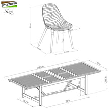 Amazonia Rectangular Extendable Patio Dining Set with 10 Chairs, 11-Piece, Grey