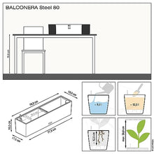 Lechuza BALCONERA Steel 80 AIS Satin Pearl Grey