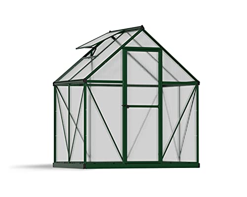 Palram - Canopia Mythos 6' x 4' Polycarbonate Aluminum Greenhouse, Green