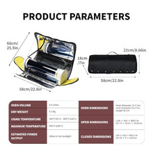 CIELOBLOEN Solar Cooker Outdoor Oven | Solar Powered Camping Grill | 6.3kg Shipping Weight | Open Size 41.7×20.5×19.7in | with Adjustable Shoulder Strap | for Grilling Meat, Toasting Bread