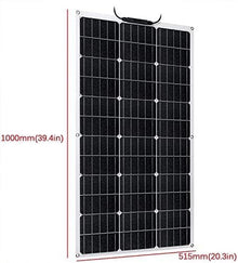 KZZAAO 2000W Solar Panel Flexible Solar Cell 18V ETFE DIY Cable Waterproof Outdoor Car RV Rechargeable Power System for Car RY