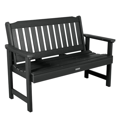 Highwood AD-BENW2-BKE Lehigh Garden Bench, 4 Feet, Black