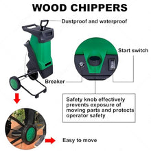 2400W Leaf Mulcher Shredder with 50L Large‑capacity Collection Bag