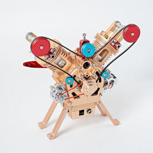 TECHING Mini V2 Engine Model Kit Mechanical Metal DIY Golden