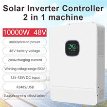GESAIDES 10000W Hybrid Inverter 48VDC to 110VAC, Power Inverter Grid Tie & Off-Grid Solar Inverter Built-in MPPT(Batteryless)
