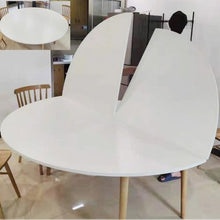 DESALAI Large Foldable Round Tabletop Extender, Folding Table， Table top Extender，Table Tops Replacement，Temporary Extender Tabletop，Outdoor top(White,220cm/86.6in)