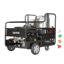 Dapper Supply 4350 PSI Hot Water Gas Pressure Washer, 5.0 GPM, Diesel Heated, 50 ft Hose, Electric Start, Water-Cooled Triplex Pump, 49-State Compliant