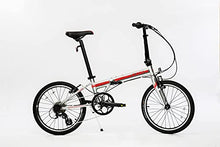 ZiZZO Liberte Lightweight Aluminum Folding Bicycle Silver/Red