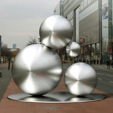 YDJIANCAI 1 Piece Silver Brushed Stainless Steel Gazing Ball – Hollow Sphere for Outdoor Yard, Patio, and Home Garden Decoration(Size:16.53in/42cm)