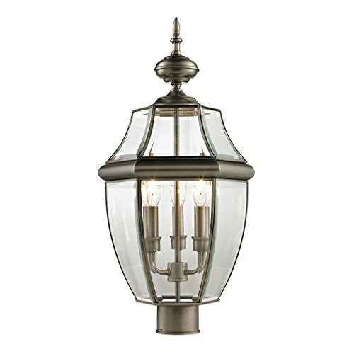 Cornerstone Thomas Lighting Ashford Coach Post Lantern, Large, Antique Nickel Finish