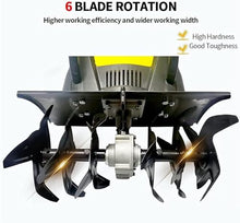 JKSVTF Rotavator Garden Gear Electric Garden Tiller, 2400W Low Noise Electric Cultivator, tilling Width 45cm,Working Depth 22cm for Garden Vegetable Plots.