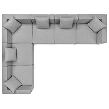 Modway EEI-4385-GRY Saybrook Patio Upholstered 6-Piece Sectional Sofa in Gray