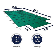 Blue Wave Rectangular In Ground Pool Safety Cover with Center Step Green