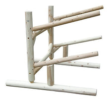 Log Kayak Rack 3 Place 1 Sided Kayak Rack with Extended Feet Unfinished