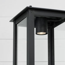 Capital Lighting 934643BK Hunt Urban/Industrial Clear Glass Rectangular Outdoor Post Lantern, 4-Light 240 Total Watts, 29" H x 11" W, Black