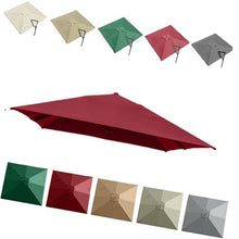 MXJCKSOQ 3X Cantilever Umbrella Replacement Canopy 8 Ribs UV-Resistant Patio Shade Cover for Yard & Pool Offset Parasol Sunshade Top Outdoor Fabric Double top,Burgundy-3m (10’) Double top