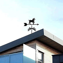 Weathervane Vintage Style Stainless Metal Weather Vane Measuring Tools Wind Vane Weathercock Wind Direction Indicator for Yard Garden Architecture Roof Ornament (Horses) (Peacocks)