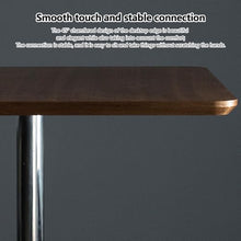 JOSOGO Wood Top Bistro Table, Round/Square with Metal Pedestal Base, Sturdy Space-Saving, Multipurpose Table for Kitchen, Cafe, Balcony Home(B,60cm)