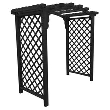 Keystone Amish Co. Newberry Cedar Garden Arbor, Heavy Duty Outdoor Wooden Archway Trellis for Climbing Plants, Amish Crafted, Made in USA, 6-Foot, Charcoal Stain