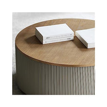 Living Room Table Coffee Table Set of 2, Round Wood Surface Coffee Tables with Hidden Storage, Modern Circle Table Accent End Side Table Outdoor Side Table (Color : 01)