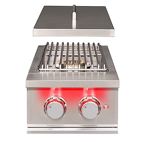 TrueFlame Built-in Stainless Steel Double Side Burner - TFSB2L