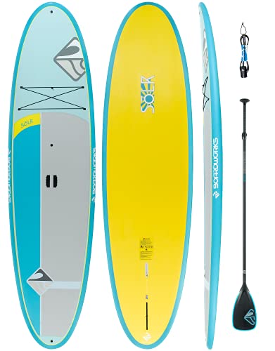 Boardworks Sōlr Recreational Stand Up Paddleboard 10' 6" Blue/Yellow/Grey