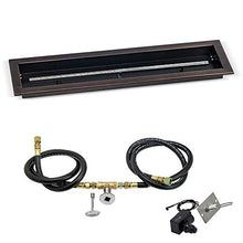 30"x 6" Linear Channel Oil Rubbed Bronze Drop-in Pan with Spark Ignition Kit - Natural Gas