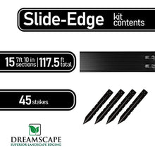 Dreamscape SlideEdge Aluminum Landscape Edging - 16 Strips, 117.5ft Total, Black