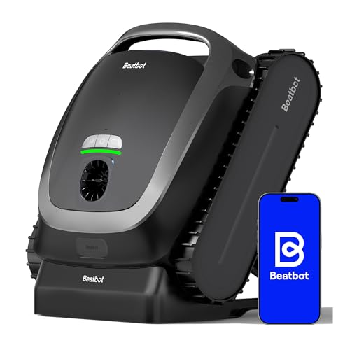 (2026 Upgrade) Beatbot AquaSense Wireless Pool Vacuum Robot - Intelligent Path Opimization, Cleans Floor, Walls, and Waterline, for Above & In-Ground Pools up to 2,260 sq.ft, Black