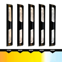 CWI Lighting Petra Integrated LED 44in Sand Black Outdoor Wall Light with Handcrafted Glass for Garage Door, Front Porch, Entryway