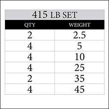 XMark Black Diamond Olympic Weight Plates 415 lb Set