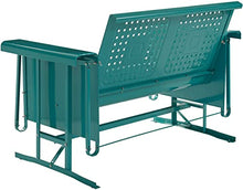 Crosley Furniture Bates 2-Person Retro Metal Outdoor Patio Loveseat Glider