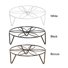 Pot and Pan Organizer 3pcs Garden Balcony Free Standing Hollowed Out Indoor Outdoor Wrought Iron Plant Shelf Stable Flower Stand Durable Living Room (Color : Brown)
