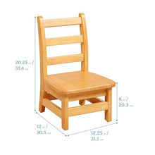 ECR4Kids Rectangular Hardwood Table & Chairs Set Honey