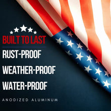 Service First 30FT Black Heavy Duty Delta Sectional Residential Flag Pole Freedom Edition Complete Kit with Rope And Halyard System - Gold Ball - Nylon Clips - USA Flag