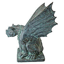 Design Toscano Winged Gargoyle of Naples Garden Statue Two Tone Bronze & Verdigris