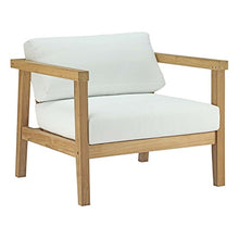 Modway EEI-3111-NAT-WHI-SET Bayport 4 Piece Outdoor Patio Teak Set in Natural White