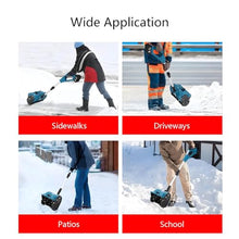 Electric Snow Removal Thrower, Flexible Snow Thrower with 26ft Throw Distance, Compact & Lightweight Snow Blower for Patio, Deck, Driveway(One Battery)