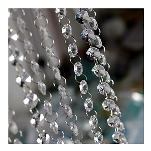 JUIYU Garden Suncatchers 250 Meters Garland K9 Crystal Glass Beads-Crystal Chandelier Parts for Chandelier Parts Wedding Decoration Handmade Pendant Necklaces
