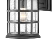 Hinkley Freeport Coastal Elements Medium Wall Mount Outdoor Lantern, Composite, New England Design, Clear Seedy Glass, Fade Resistant, Textured Black Finish
