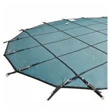 LZMZMQ Inground Pool Winter Cover, Outdoor Pool Green Mesh Safety Cover for Kids/Pets/Leaf Protection, Fits 5 8 10 12 15 18 21 25 28 30 feet Round(32'(9.8m))